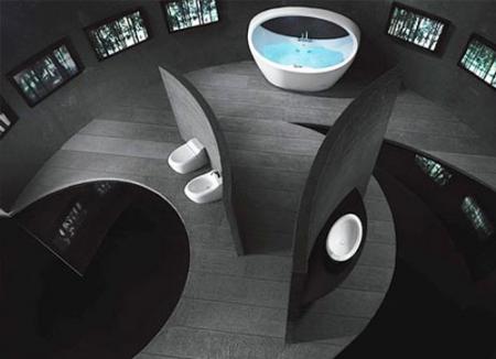 Большая круглая ванная комната - Ванная комната дизайн фото фото