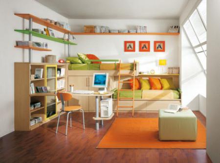 Дизайн небольшой детской комнаты - Мебель для детской комнаты фото