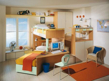 Дизайн детской комнаты с двумя кроватями - Мебель для детской комнаты фото