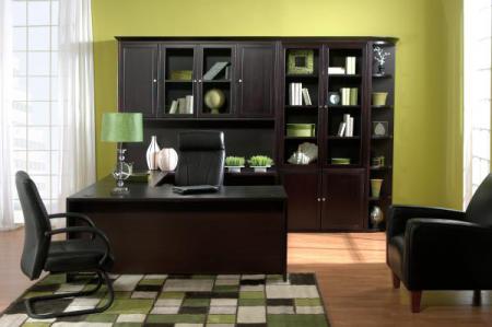 Прекрасный кабинет чёрного дерева - Мебель для кабинета фото