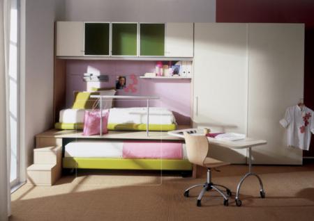 Детская стенка с кроватью - Мебель для детской комнаты фото