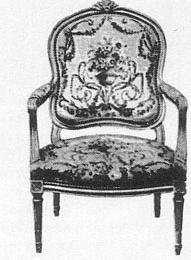 Кресло, обитое гобеленом, классицизм