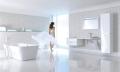 Ванная комната дизайн фото - Белоснежный дизайн большой ванной комнаты