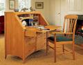 Мебель для кабинета - Деревянный кабинет с выдвижными ящиками внизу