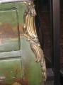 Французский старинный комод с выпуклыми боками в стиле Людовика XV и шинуазри